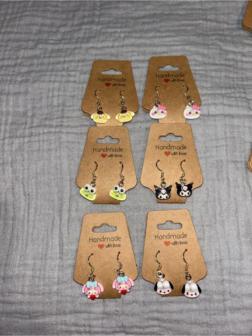 Handmade hello kitty and friend’s earrings